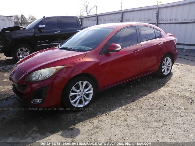 JM1BL1S5XA1160171 - 2010 MAZDA 3 S RED photo 2