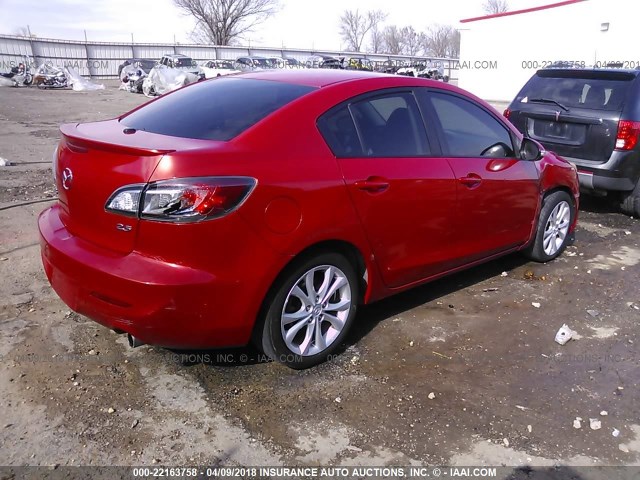 JM1BL1S5XA1160171 - 2010 MAZDA 3 S RED photo 4