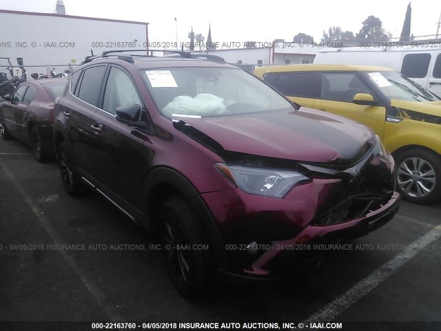 2T3WFREV5JW415913 - 2018 TOYOTA RAV4 ADVENTURE/XLE RED photo 1