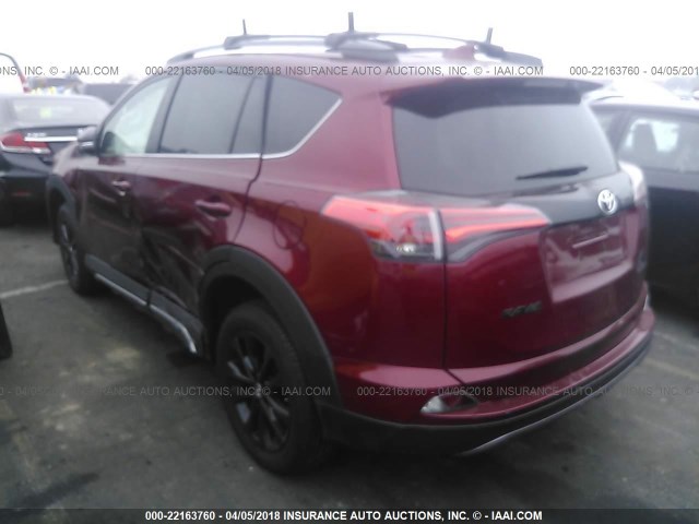 2T3WFREV5JW415913 - 2018 TOYOTA RAV4 ADVENTURE/XLE RED photo 3