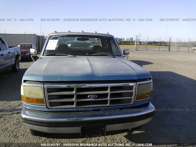 1FTJX35M0PKA78533 - 1993 FORD F350 BLUE photo 6