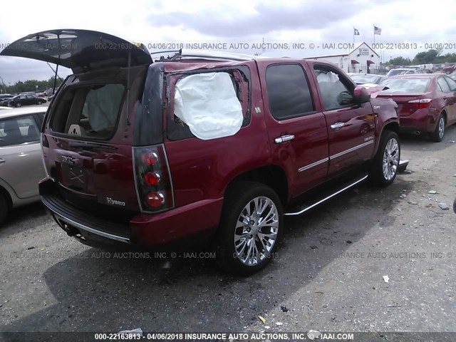 1GKS1GEJ6CR225933 - 2012 GMC YUKON DENALI HYBRID MAROON photo 4