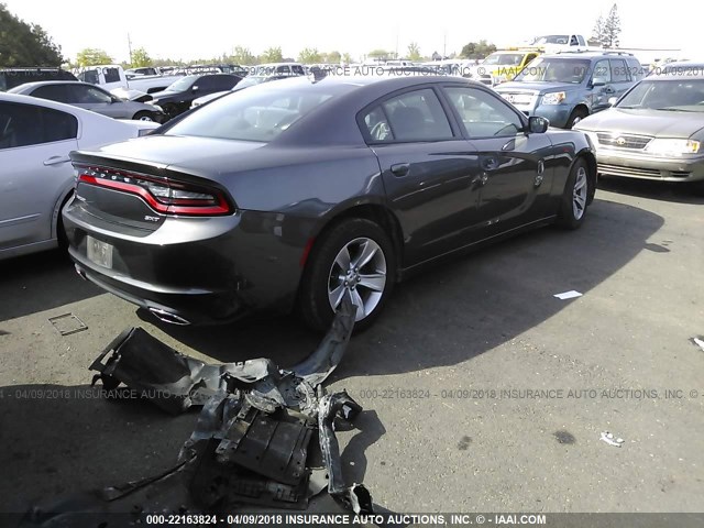 2C3CDXHG9GH339250 - 2016 DODGE CHARGER SXT GRAY photo 4