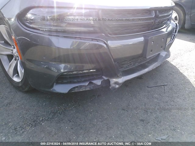 2C3CDXHG9GH339250 - 2016 DODGE CHARGER SXT GRAY photo 6