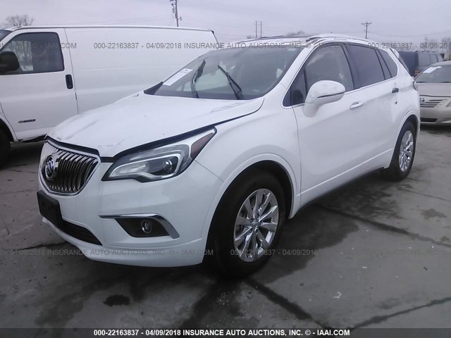 LRBFXBSA0HD074738 - 2017 BUICK ENVISION ESSENCE WHITE photo 2