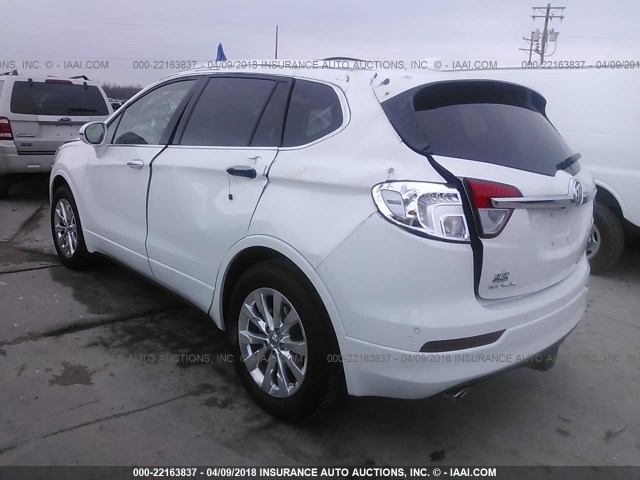 LRBFXBSA0HD074738 - 2017 BUICK ENVISION ESSENCE WHITE photo 3