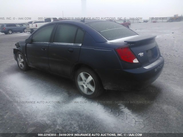 1G8AL58B07Z125384 - 2007 SATURN ION LEVEL 3 BLUE photo 3