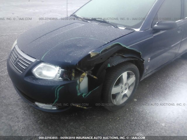 1G8AL58B07Z125384 - 2007 SATURN ION LEVEL 3 BLUE photo 6