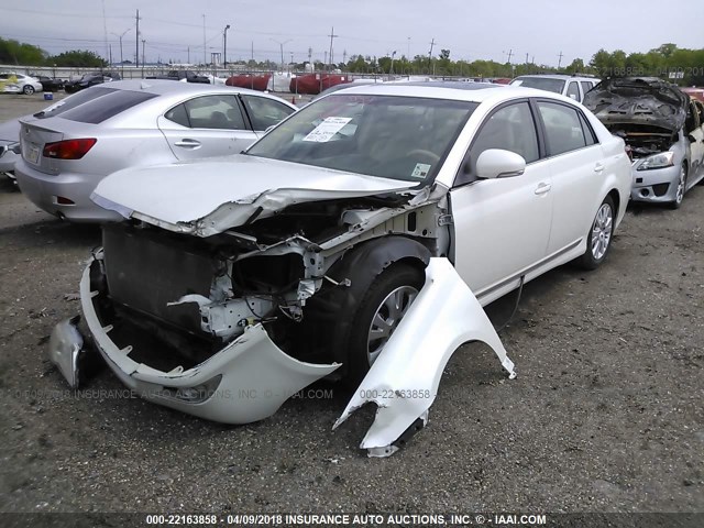 4T1BK3DB5BU377916 - 2011 TOYOTA AVALON LIMITED WHITE photo 2