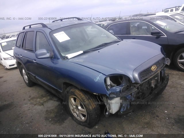 KM8SC83D81U089125 - 2001 HYUNDAI SANTA FE GLS/LX BLUE photo 1