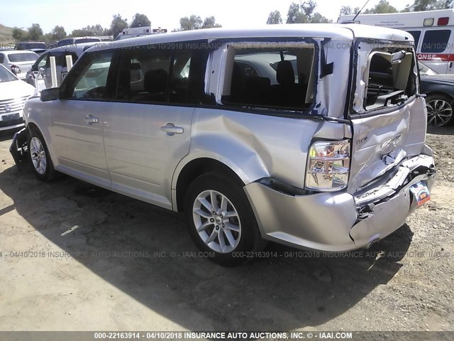 2FMGK5B85DBD14381 - 2013 FORD FLEX SE SILVER photo 3