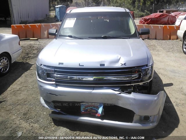 2FMGK5B85DBD14381 - 2013 FORD FLEX SE SILVER photo 6