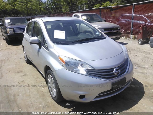 3N1CE2CP7EL361743 - 2014 NISSAN VERSA NOTE S/S PLUS/SV/SL SILVER photo 1