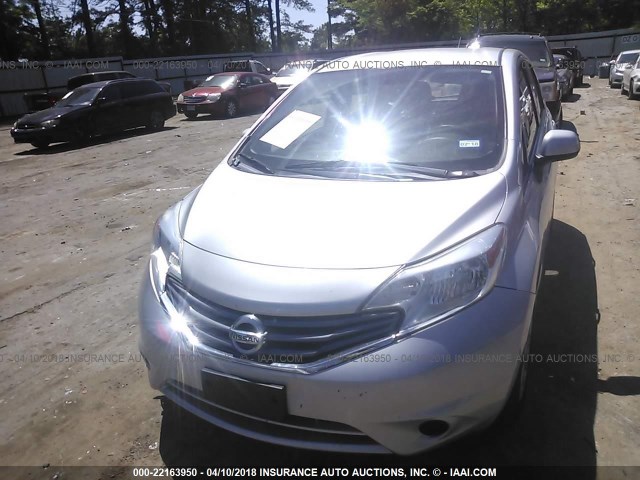 3N1CE2CP7EL361743 - 2014 NISSAN VERSA NOTE S/S PLUS/SV/SL SILVER photo 6