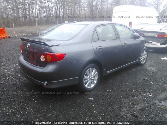 2T1BU4EE2AC279791 - 2010 TOYOTA COROLLA S/LE/XLE GRAY photo 4