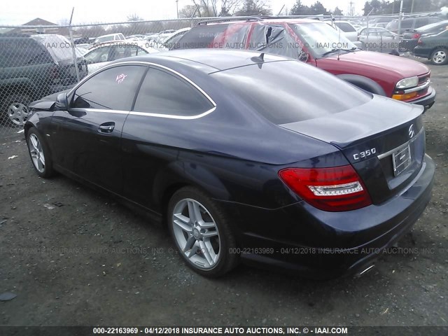 WDDGJ5HB1CF738153 - 2012 MERCEDES-BENZ C 350 Dark Blue photo 3