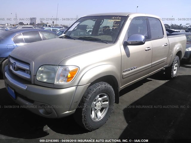 5TBET34185S474406 - 2005 TOYOTA TUNDRA DOUBLE CAB SR5 GOLD photo 2