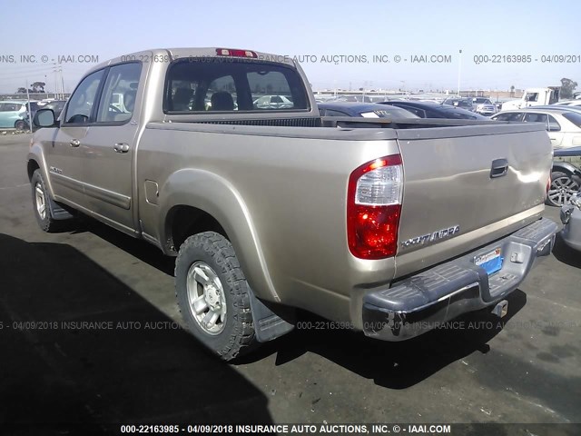 5TBET34185S474406 - 2005 TOYOTA TUNDRA DOUBLE CAB SR5 GOLD photo 3