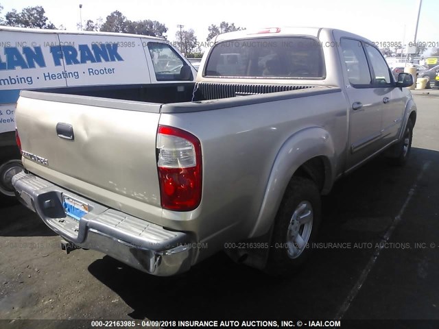 5TBET34185S474406 - 2005 TOYOTA TUNDRA DOUBLE CAB SR5 GOLD photo 4