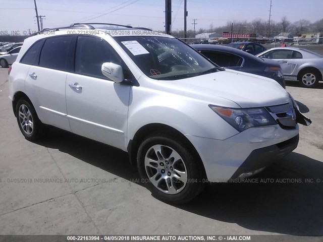 2HNYD28427H553632 - 2007 ACURA MDX TECHNOLOGY WHITE photo 1