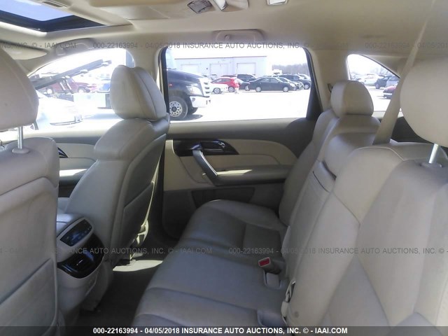 2HNYD28427H553632 - 2007 ACURA MDX TECHNOLOGY WHITE photo 8