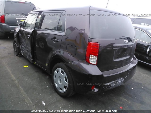 JTLZE4FE0CJ003955 - 2012 TOYOTA SCION XB BURGUNDY photo 3