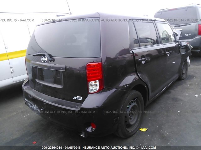 JTLZE4FE0CJ003955 - 2012 TOYOTA SCION XB BURGUNDY photo 4