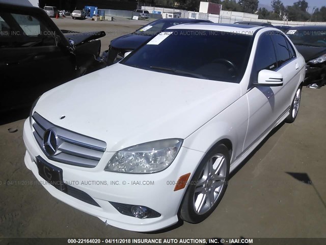 WDDGF5GB4AF450515 - 2010 MERCEDES-BENZ C 350 WHITE photo 2