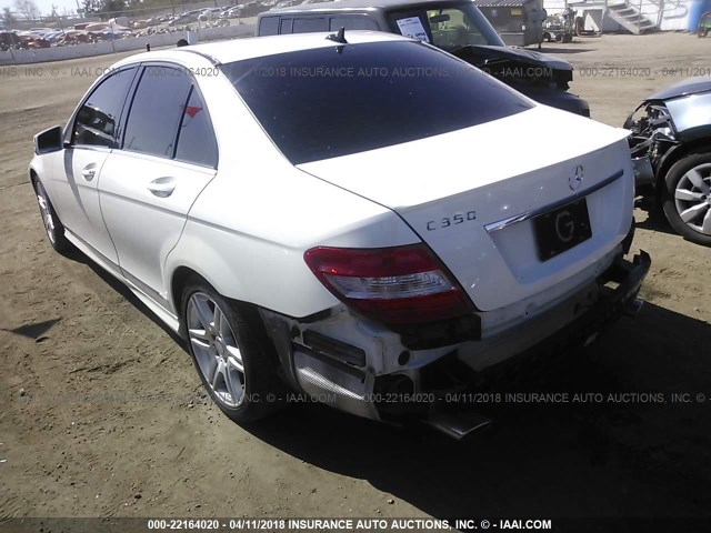 WDDGF5GB4AF450515 - 2010 MERCEDES-BENZ C 350 WHITE photo 3