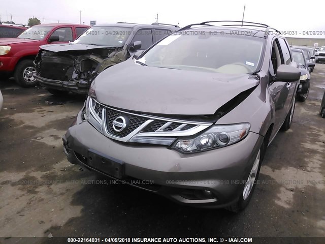 JN8AZ1MUXBW068114 - 2011 NISSAN MURANO S/SL/LE BROWN photo 2