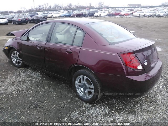 1G8AL52F83Z182860 - 2003 SATURN ION LEVEL 3 MAROON photo 3