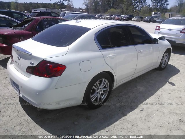 JN1CV6AP7BM303532 - 2011 INFINITI G37 SPORT WHITE photo 4