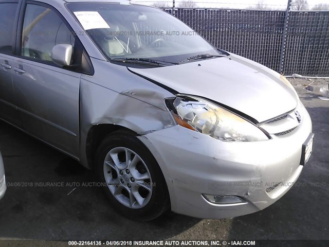 5TDZA22C96S547510 - 2006 TOYOTA SIENNA XLE/XLE LIMITED SILVER photo 6