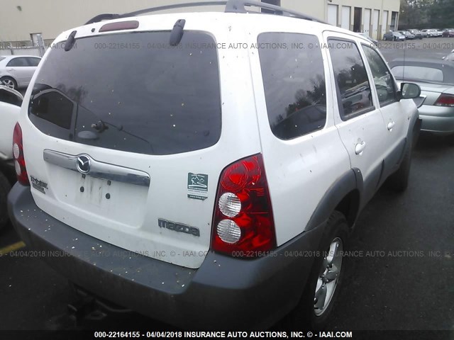 4F2YZ92Z76KM26290 - 2006 MAZDA TRIBUTE I WHITE photo 4