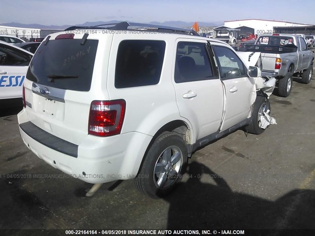 1FMCU9E79BKA54864 - 2011 FORD ESCAPE LIMITED WHITE photo 4