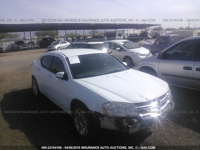 1C3CDZCB3DN746653 - 2013 DODGE AVENGER SXT WHITE photo 1