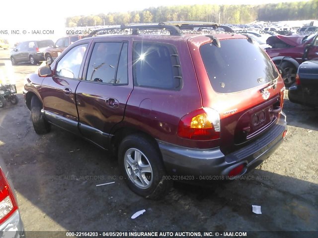 KM8SC13D94U773967 - 2004 HYUNDAI SANTA FE GLS/LX RED photo 3