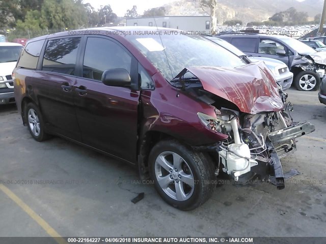 5TDKA3DC6BS002394 - 2011 TOYOTA SIENNA LE RED photo 1