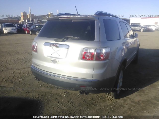 1GKER23758J128616 - 2008 GMC ACADIA SLT-1 Plata foto 4