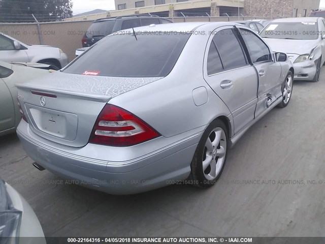 WDBRF52H36F815478 - 2006 MERCEDES-BENZ C GENERATION 2006 230 SILVER photo 4