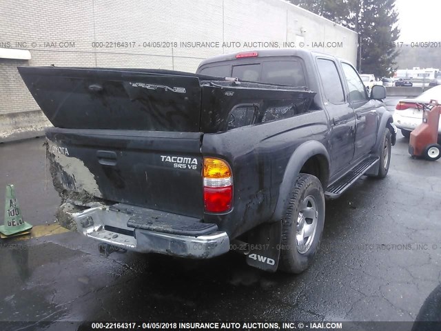 5TEHN72N94Z353557 - 2004 TOYOTA TACOMA DOUBLE CAB BLACK photo 4