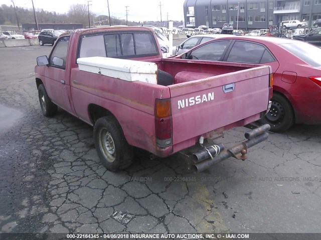 JN6ND11S1GW049552 - 1986 NISSAN D21 SHORT BED RED photo 3