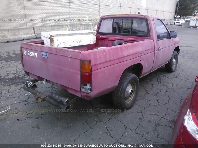 JN6ND11S1GW049552 - 1986 NISSAN D21 SHORT BED RED photo 4