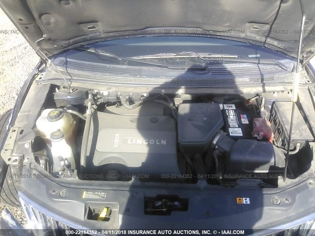 2LMDJ6JK9CBL19059 - 2012 LINCOLN MKX BLUE photo 10