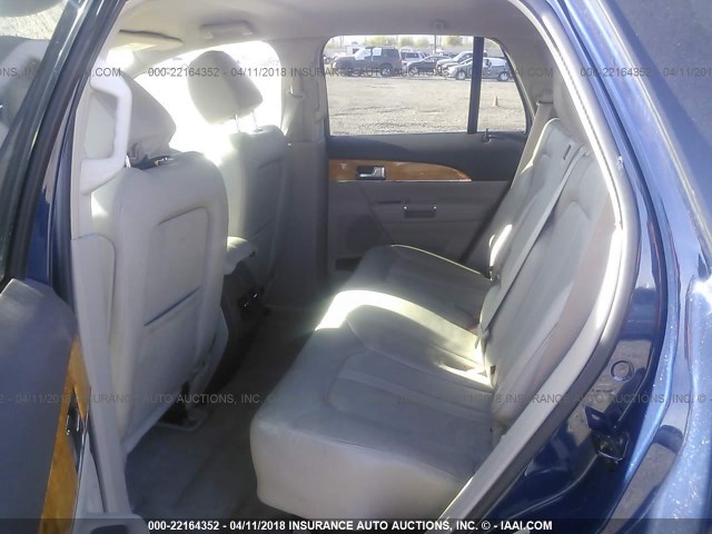 2LMDJ6JK9CBL19059 - 2012 LINCOLN MKX BLUE photo 8