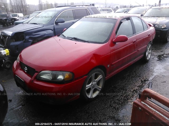 3N1AB51A42L728397 - 2002 NISSAN SENTRA SE-R SPEC V RED photo 2