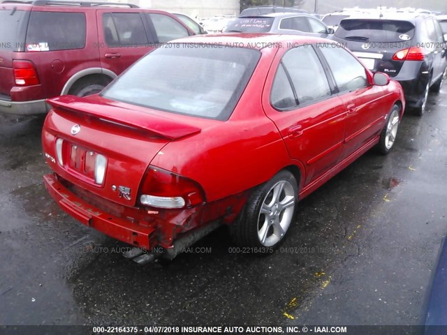 3N1AB51A42L728397 - 2002 NISSAN SENTRA SE-R SPEC V RED photo 4