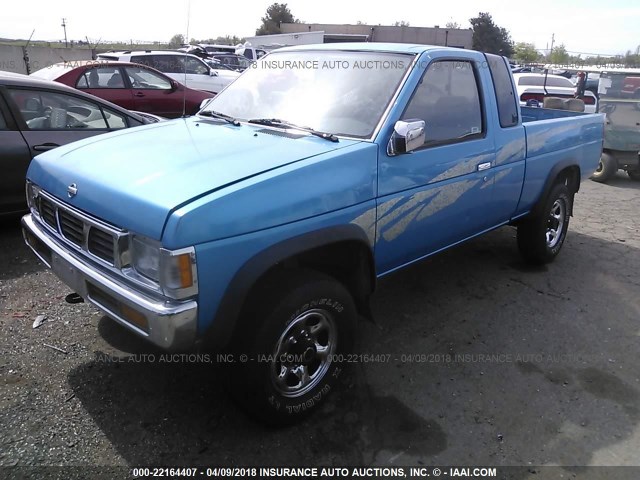 1N6SD16Y0SC329960 - 1995 NISSAN TRUCK KING CAB XE BLUE photo 2