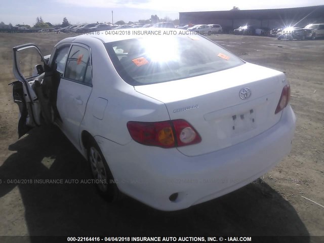 1NXBU4EE1AZ216762 - 2010 TOYOTA COROLLA S/LE/XLE WHITE photo 3