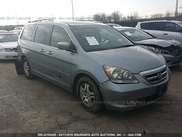 5FNRL38796B009078 - 2006 HONDA ODYSSEY EXL Light Blue photo 1